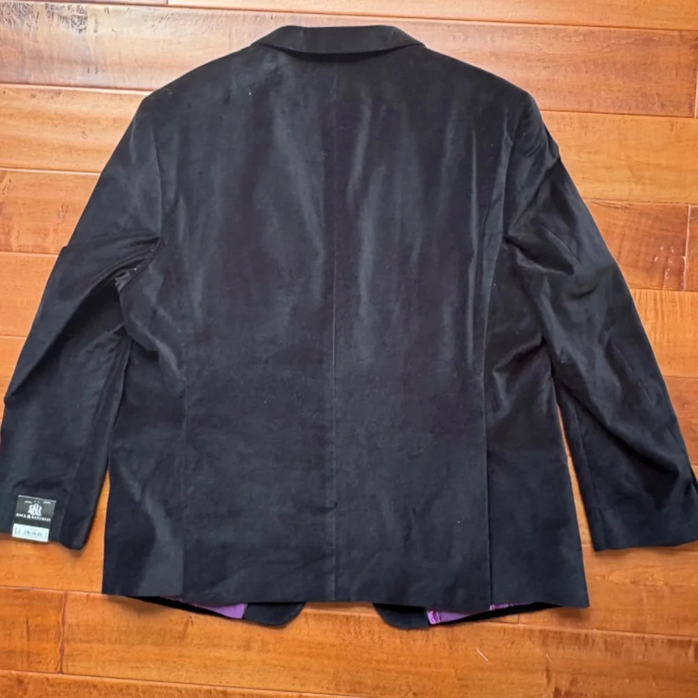 Rock & Republic Black‎ Velvet Suede Sport Coat Mens 48R